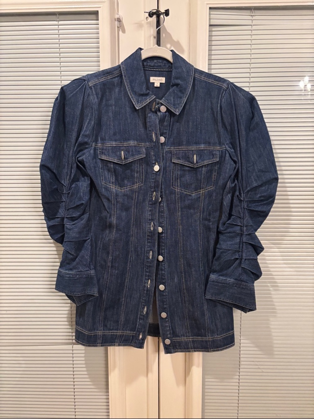 Pilcro Blue Denim Dress with Contrast Stitching